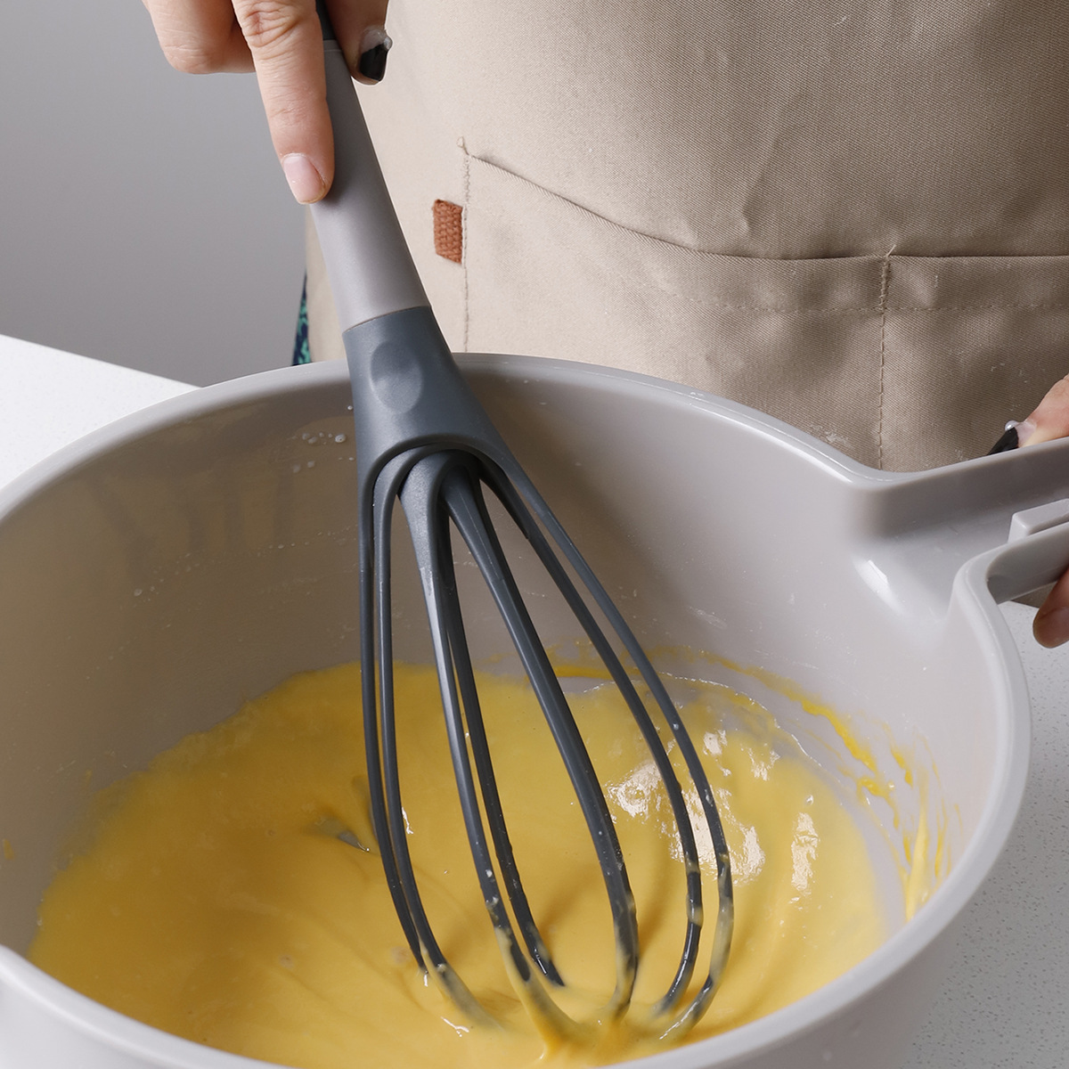 Kitchen Baking Blender - 1개 계란 거품기 회전식 계란 믹서