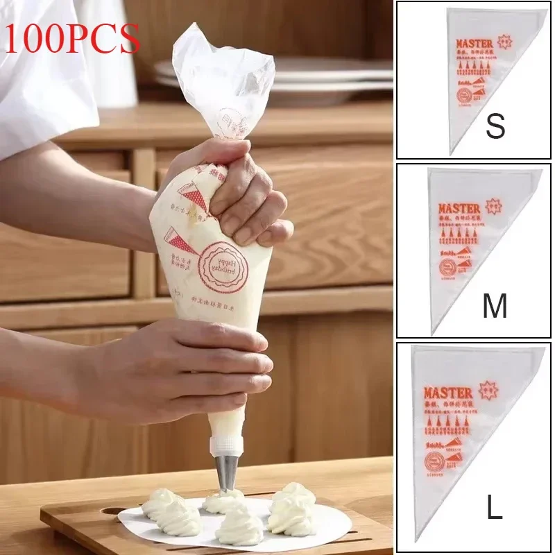 Piping Bag Disposable - 100pcs 일회용 과자 가방 케이크 디자인