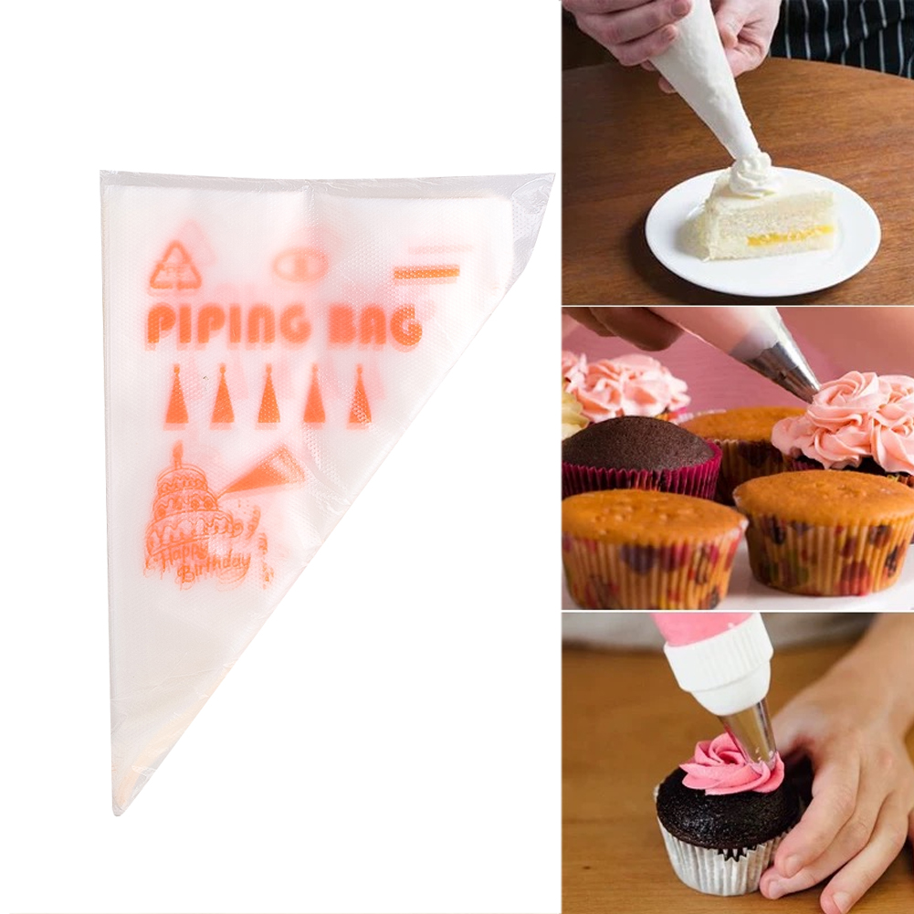 Piping Bag Disposable - 100개입 두꺼운 일회용 제과용 봉투 DIY