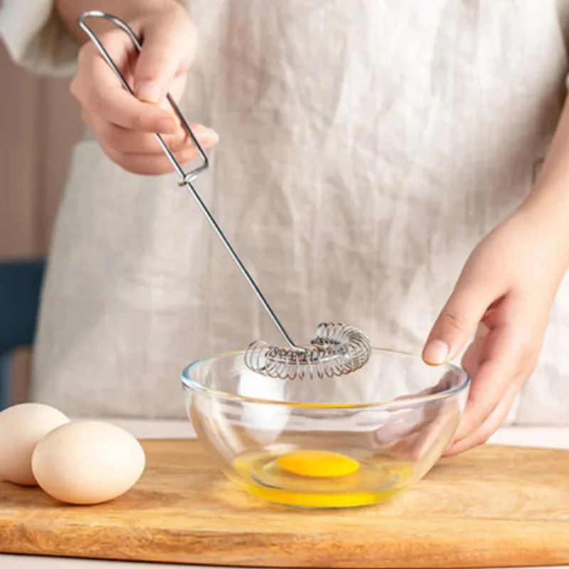 Kitchen Baking Blender - 스테인리스 스틸 휴대용 용수철 계란 교반기,