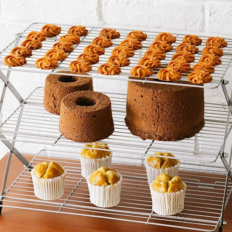 Kitchen Baking Rack - 접이식 다층 케이크 냉각 랙 논스틱