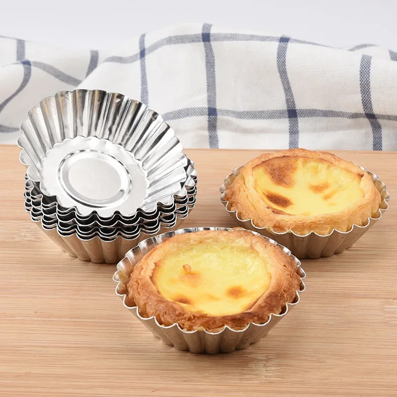 Kitchen Baking Tins - 알루미늄 7cm 계란 타트 금형 스테인레스