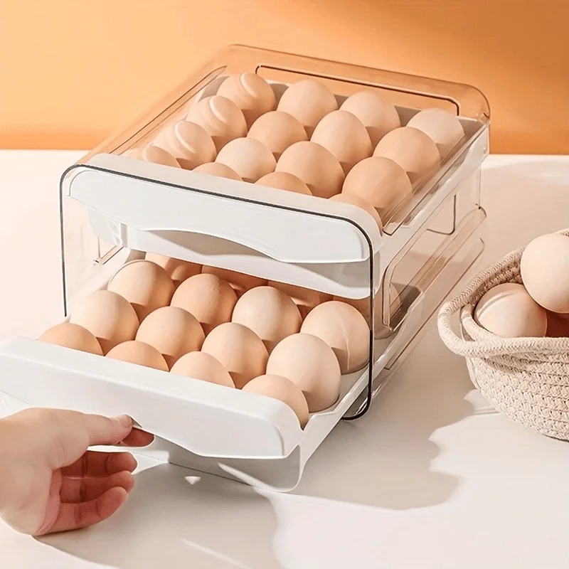 주방용 계란 보관함 1개, 냉장고용 신선 플라스틱 2단 - Kitchen Baking Tins 리뷰 및 가격
