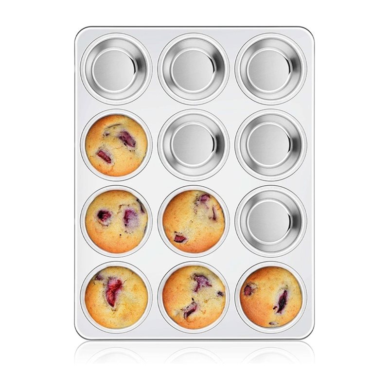 ABGH-머핀 팬, 12컵 일반 크기 스테인리스 스틸  - Muffin Tin Nonstick 리뷰 및 가격