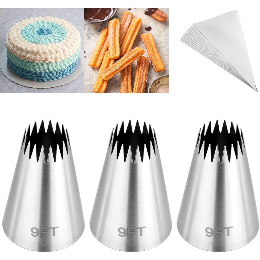 3개 파이핑 백 및 팁 세트, 스테인리스 스틸 9FT  - Piping Bag Disposable 리뷰 및 가격