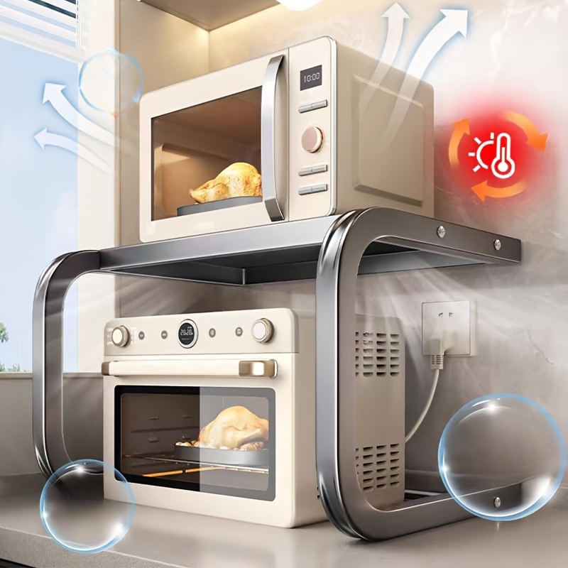 넓은 2단 금속 전자레인지 선반, 오븐 및 베이킹용 조 - Kitchen Baking Rack 리뷰 및 가격