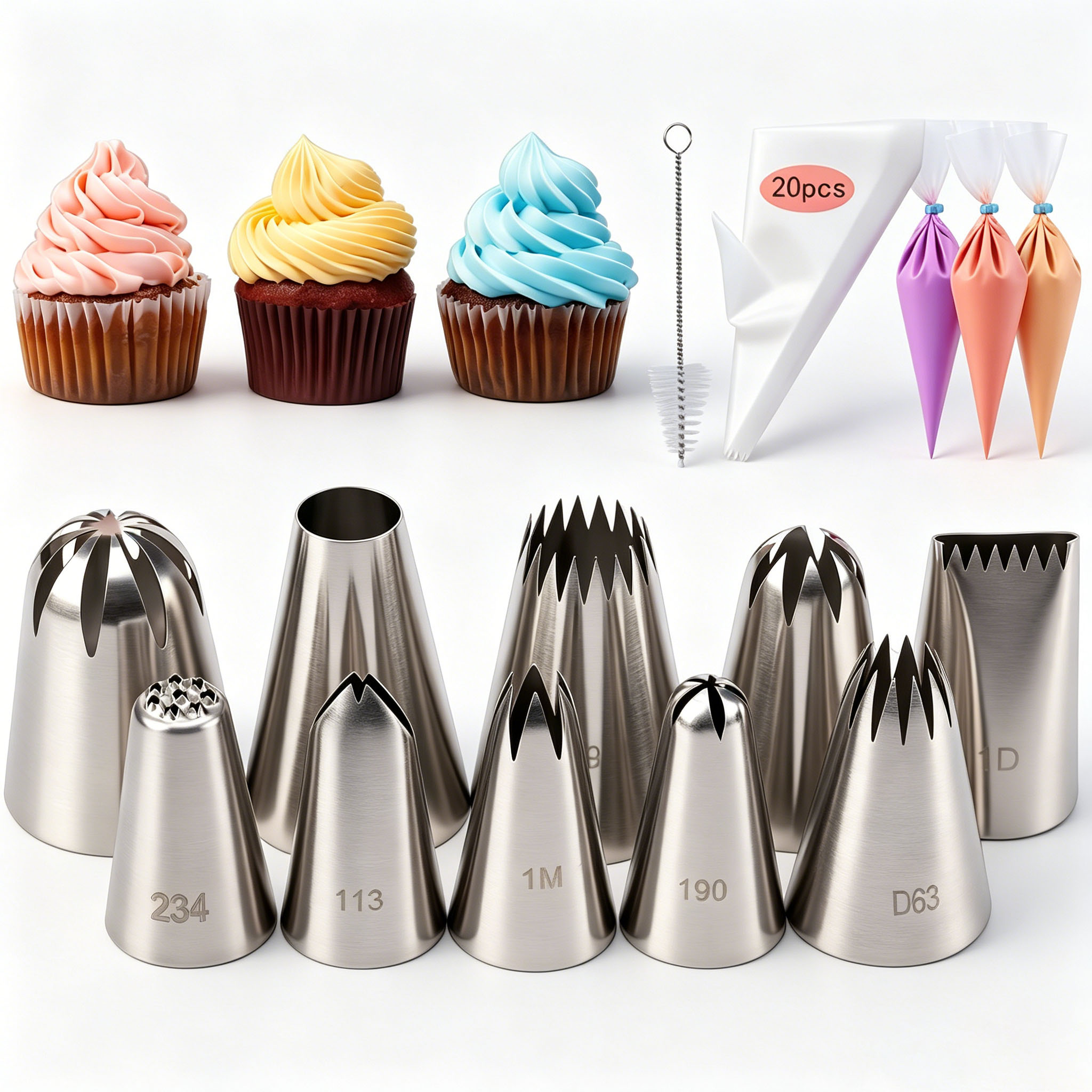 31종 케이크 데코레이팅 파이핑 팁 세트, 스테인리스  - Piping Bag Disposable 리뷰 및 가격