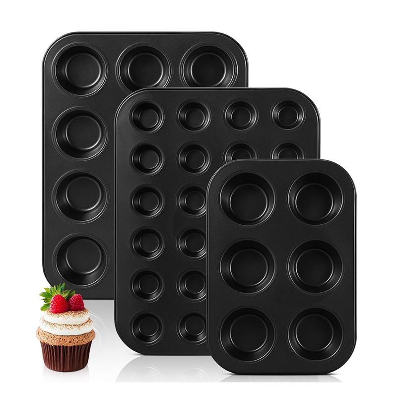 필수품 3팩 논스틱 머핀팬 탄소강 컵케이크팬 머핀 틀  - Muffin Tin Nonstick 리뷰 및 가격