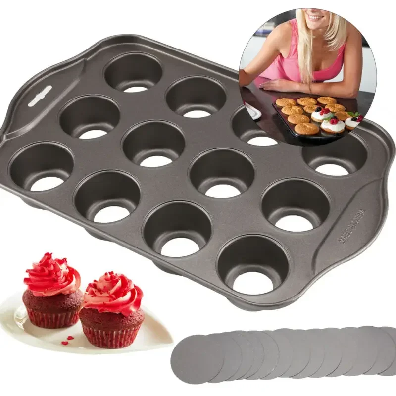 12 미니 베이킹 치즈 케이크 컵케이크 트레이 논스틱  - Muffin Tin Nonstick 리뷰 및 가격