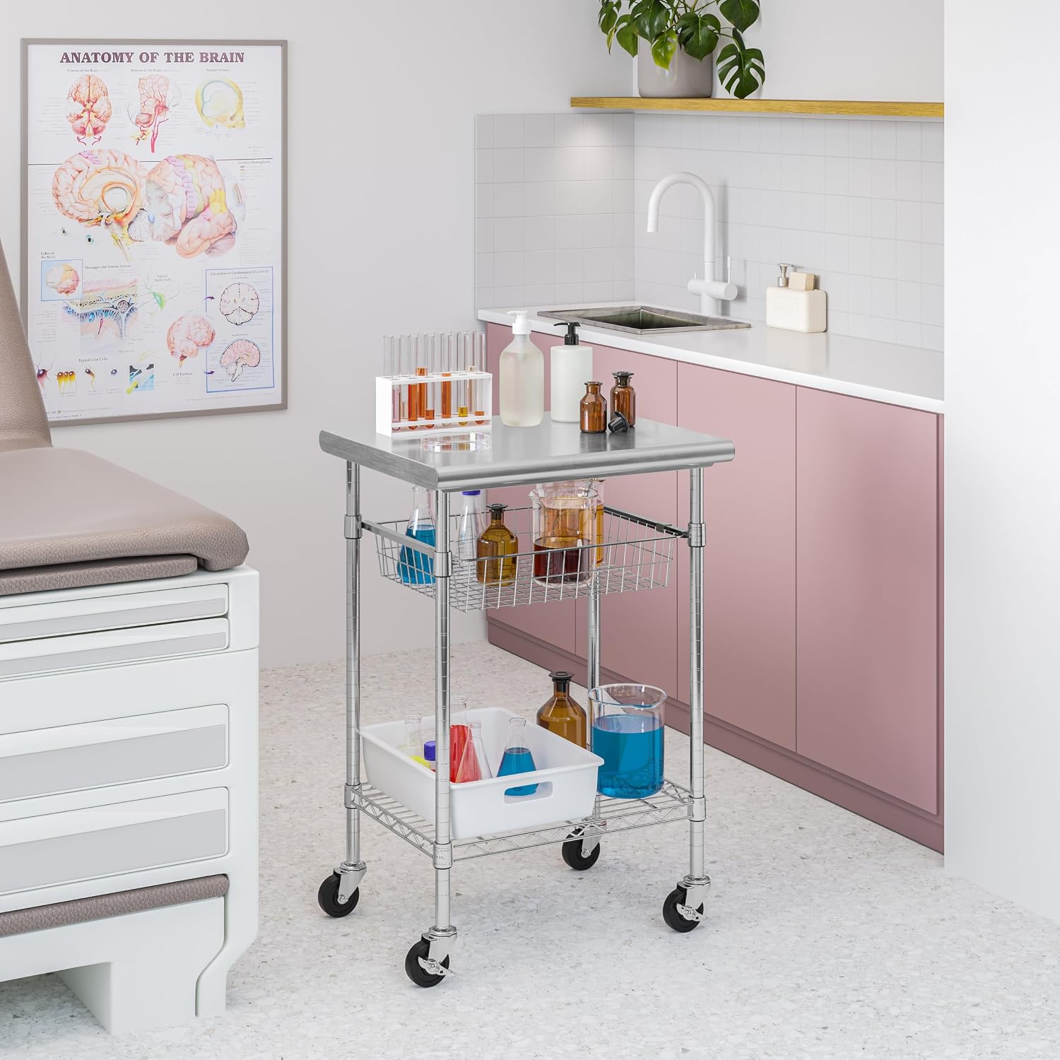 스테인리스 스틸 상업용 조리대 카트, 이동식 주방 아일 - Kitchen Baking Cart 리뷰 및 가격