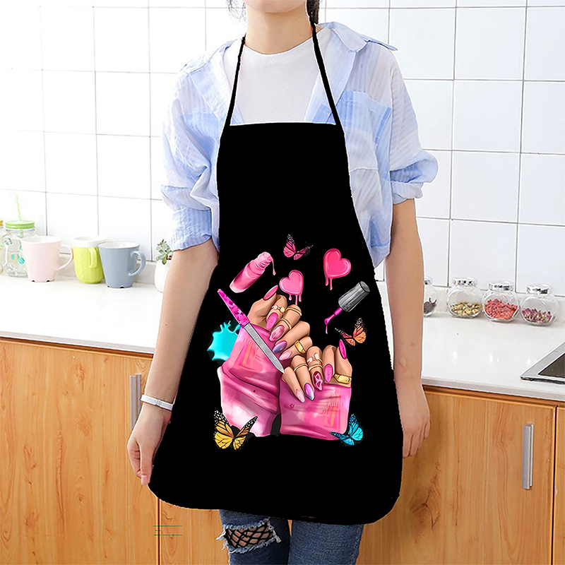 Z. 네일 폴리쉬 프린팅 뷰티 키친 앞치마 가정용 청소 - Kitchen Baking Zone 리뷰 및 가격