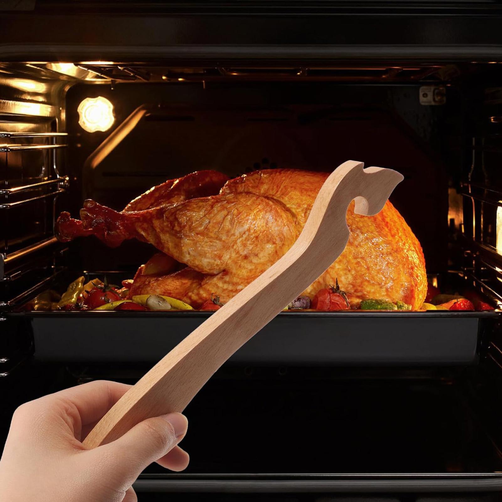나무 손잡이가 긴 오븐랙 풀러 도구, 에어프라이어 푸셔 - Kitchen Baking Rack 리뷰 및 가격