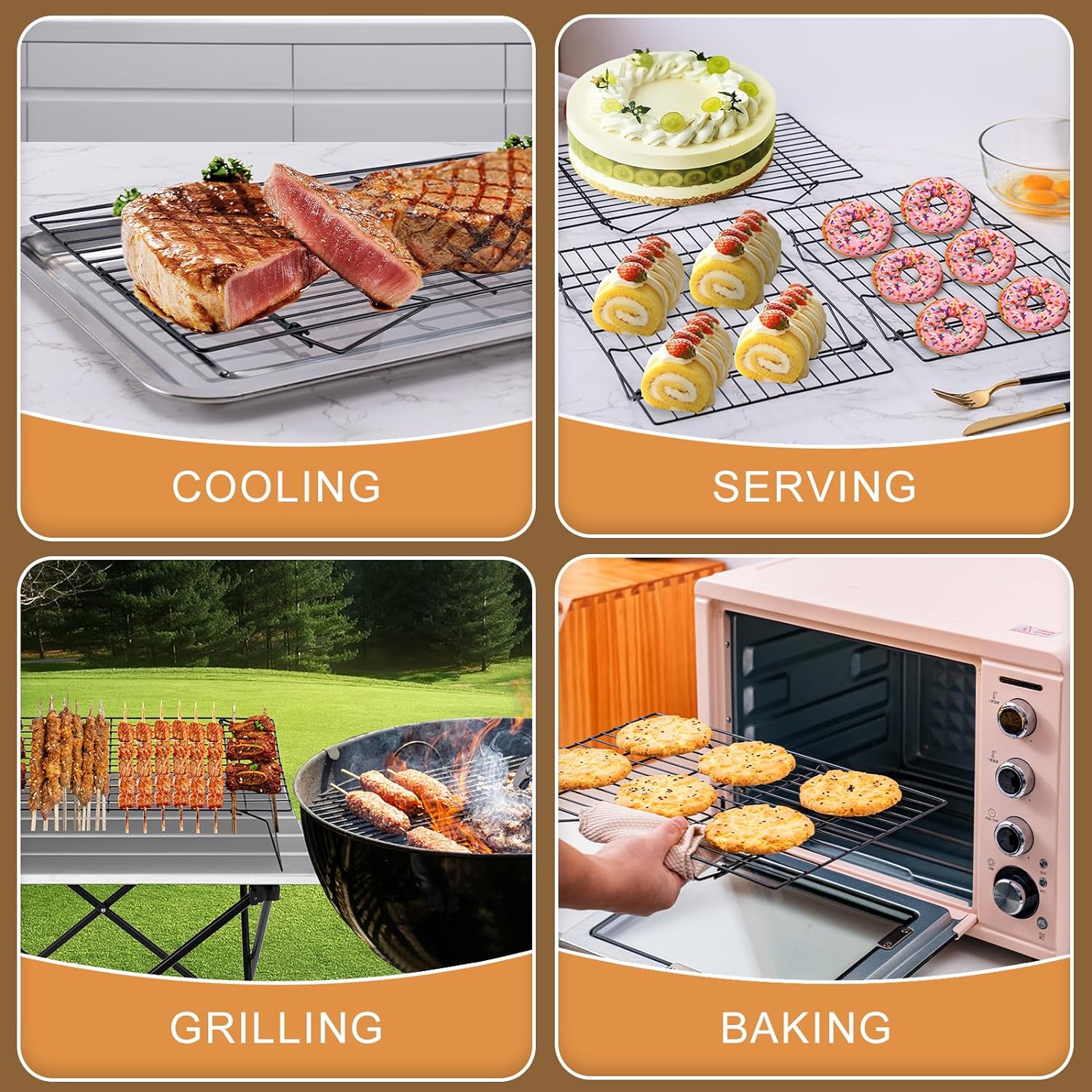 3 단 냉각 랙, 쌓을 수 있는 베이킹 랙 선반, 주방 - Kitchen Baking Rack 리뷰 및 가격