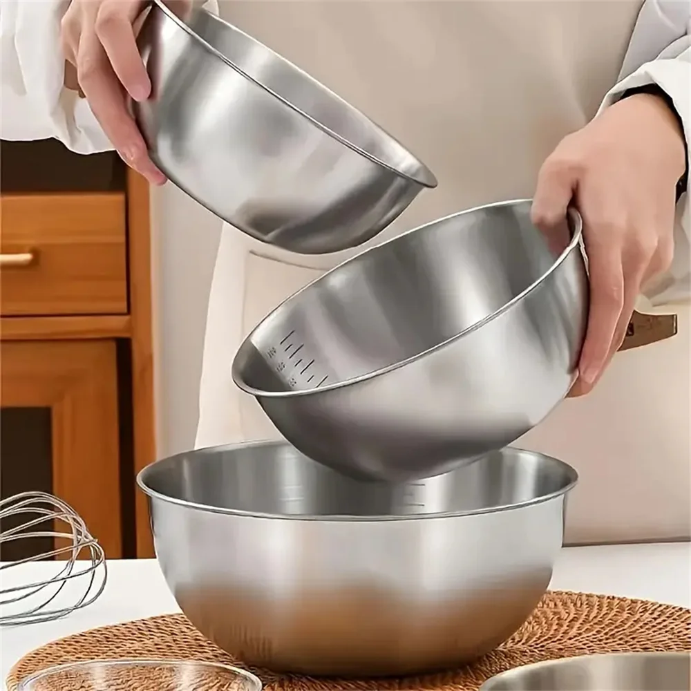 1-3 스테인리스 스틸 볼 세트(저울 포함) - 요리, - Kitchen Baking Essentials 리뷰 및 가격