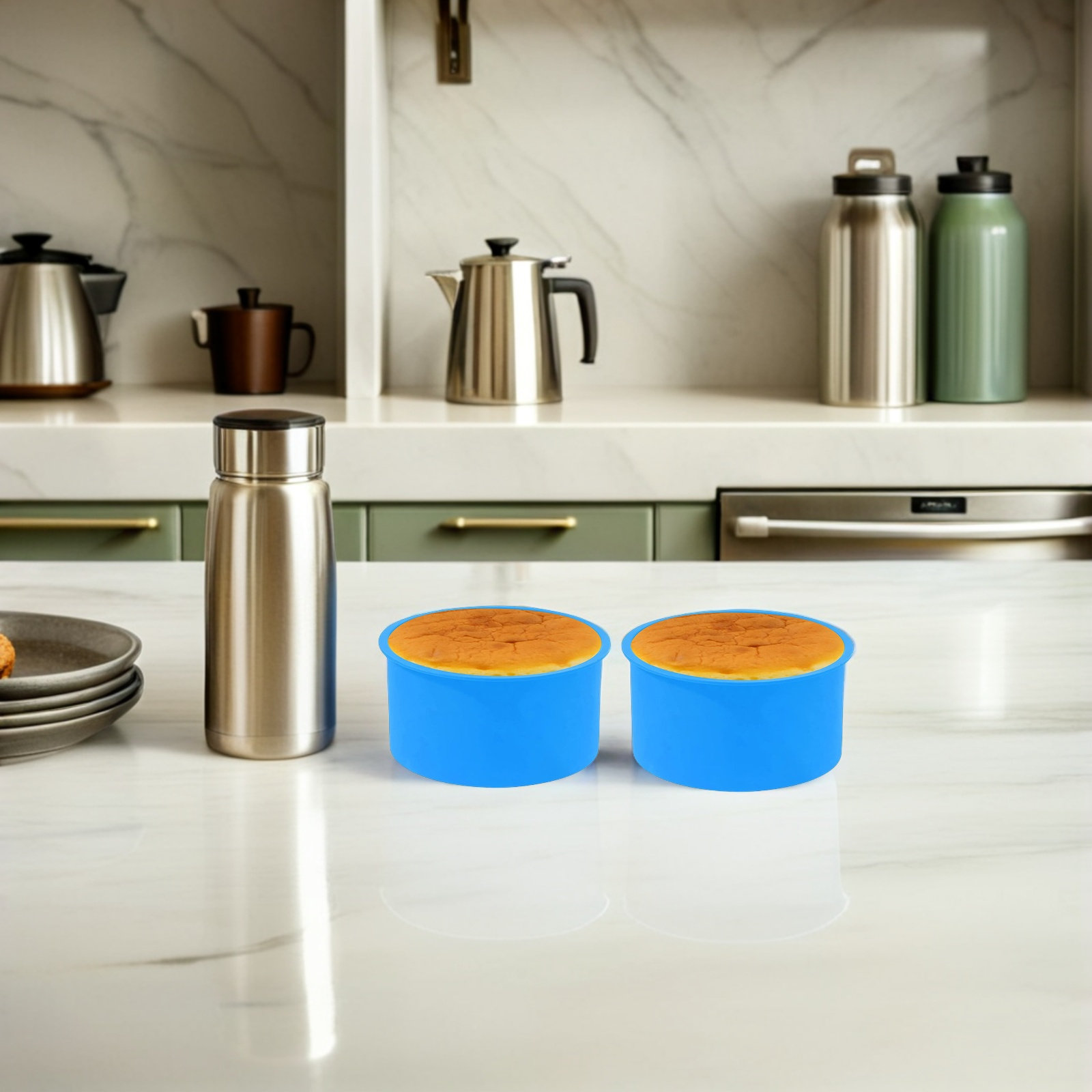 4Pcs 실리콘 케이크 금형 비 스틱 베이킹 틴 케이크 - Muffin Tin Nonstick 리뷰 및 가격