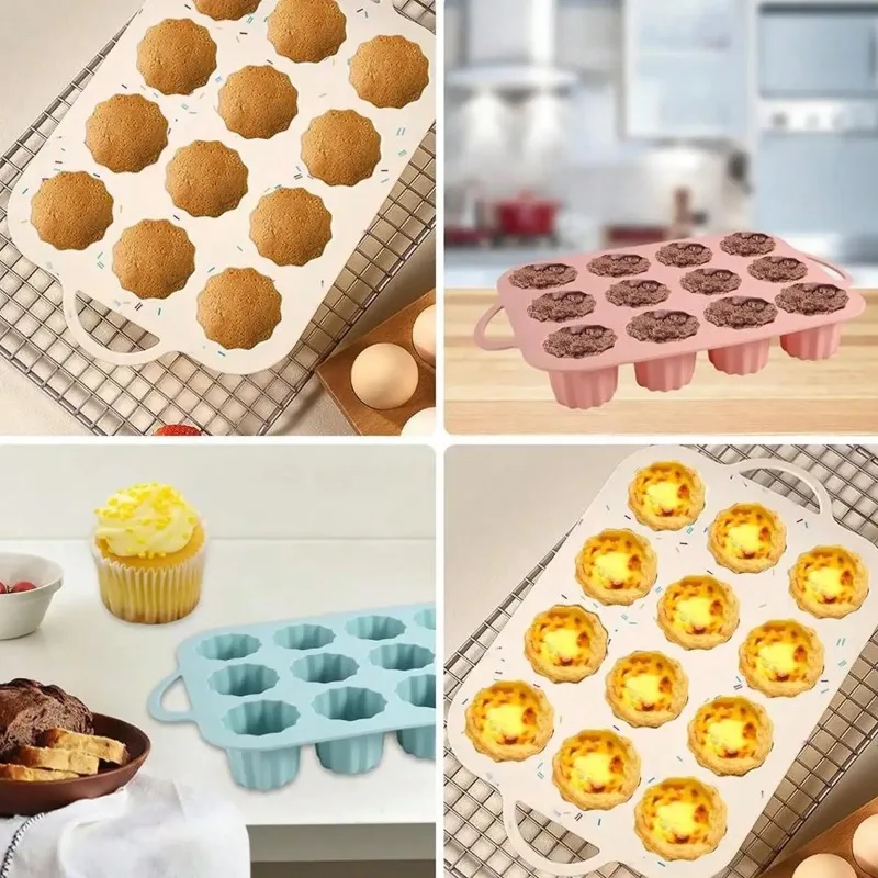 12컵 논스틱 컵케이크 팬 식품 등급 실리콘 머핀 틀  - Muffin Tin Nonstick 리뷰 및 가격